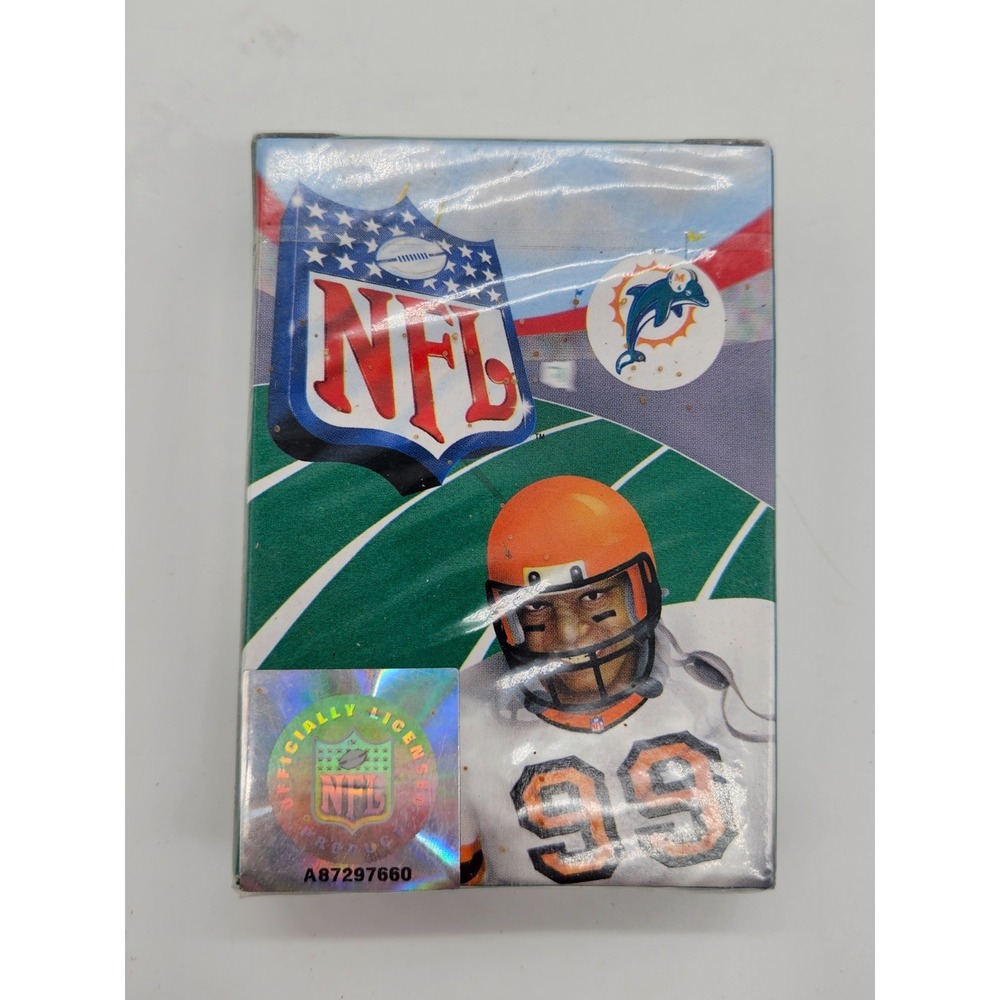 NFL Miami Dolphins Playing Cards Factory Sealed Play-By-Play Item 77-544 No 99